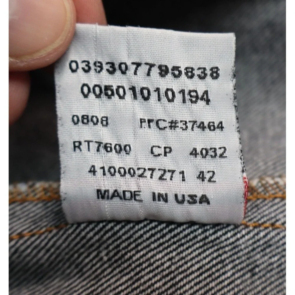 Vintage Levis 501 XX  Jeans Mens Size 38x30 Gray USA Made Button Fly Y2K Vintage
